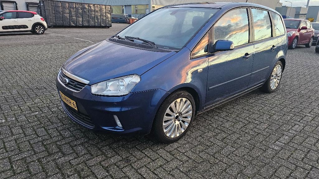 Ford C-Max 1.8 92KW 2008 Titanium Blauw, Auto's, Voorwielaandrijving, 125 pk, 4 cilinders, Blauw