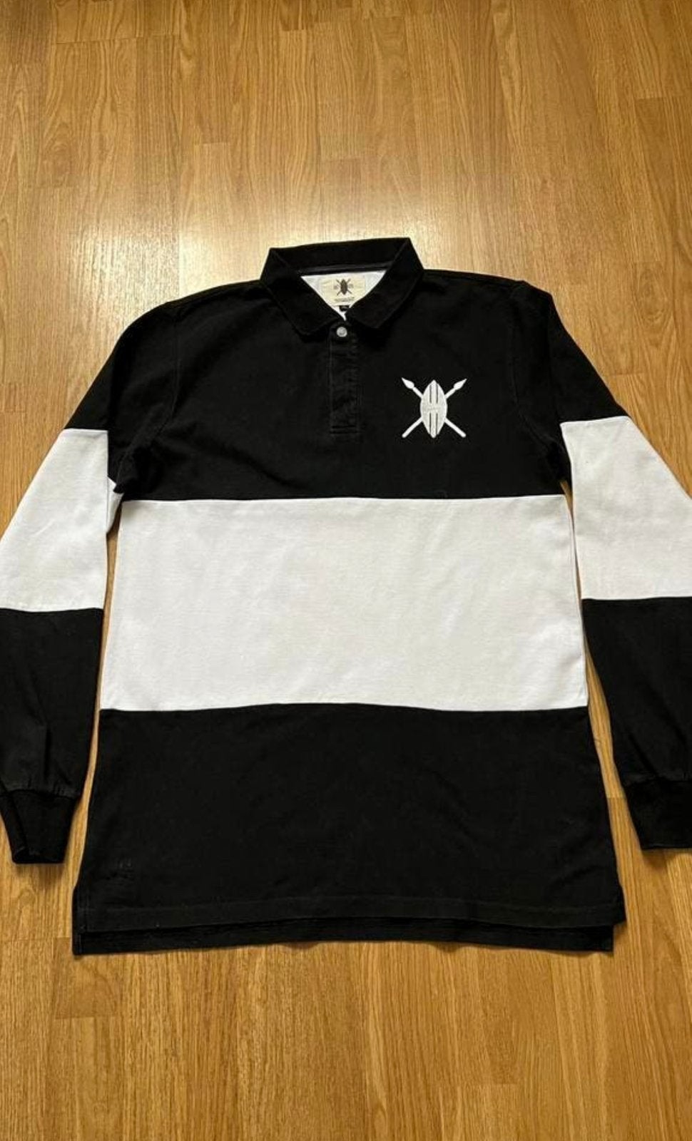 Daily Paper longsleeve polo., Ophalen of Verzenden, Zo goed als nieuw, Maat 56/58 (XL), Zwart