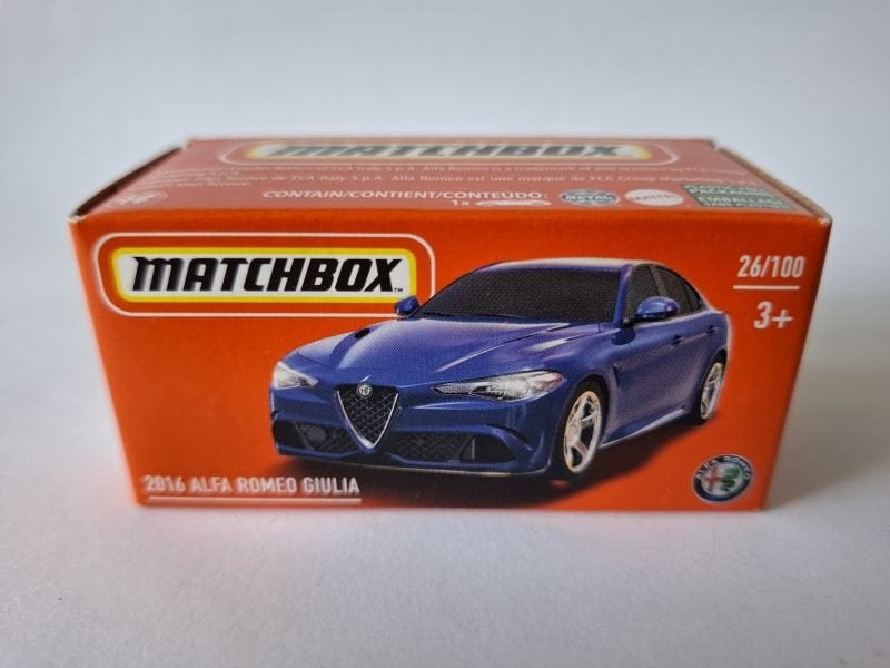 Alfa Romeo Giulia model 2016 in Matchbox Grab box nieuw, Ophalen of Verzenden, Nieuw, Auto