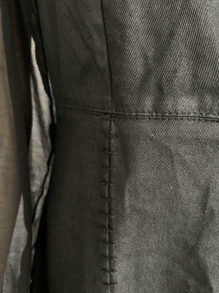 G68 Superstar: maat 38=M jeans-jurk gecoat spijker zwart, Kleding | Dames, Jurken, Maat 38/40 (M), Zwart, Ophalen of Verzenden