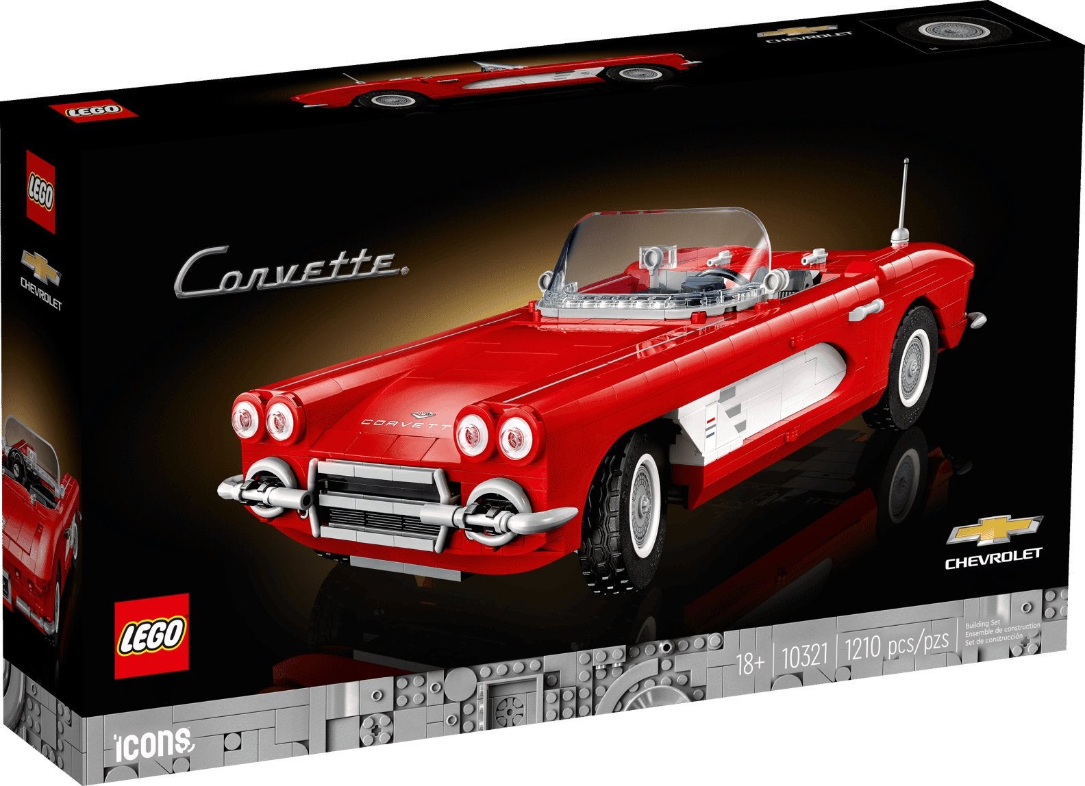 Lego 10321 Corvette Icons, Lego, Nieuw, Ophalen of Verzenden, Icons