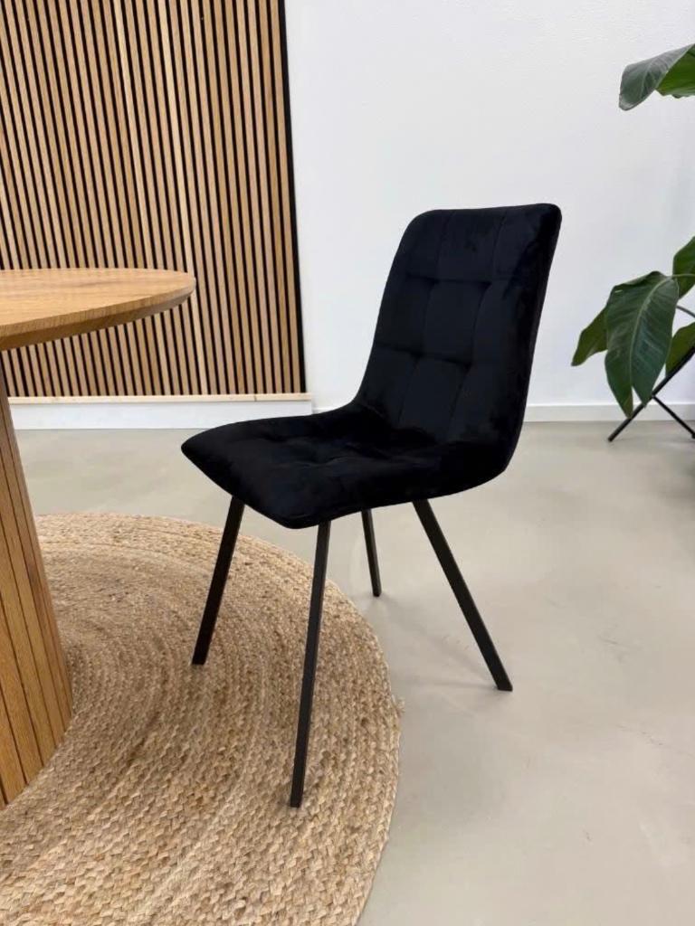 Kick Monz Zwart - Set van 8 - Nieuw in doos, Huis en Inrichting, Stoelen, Nieuw, Vijf, Zes of meer stoelen, Stof, Zwart, Ophalen of Verzenden