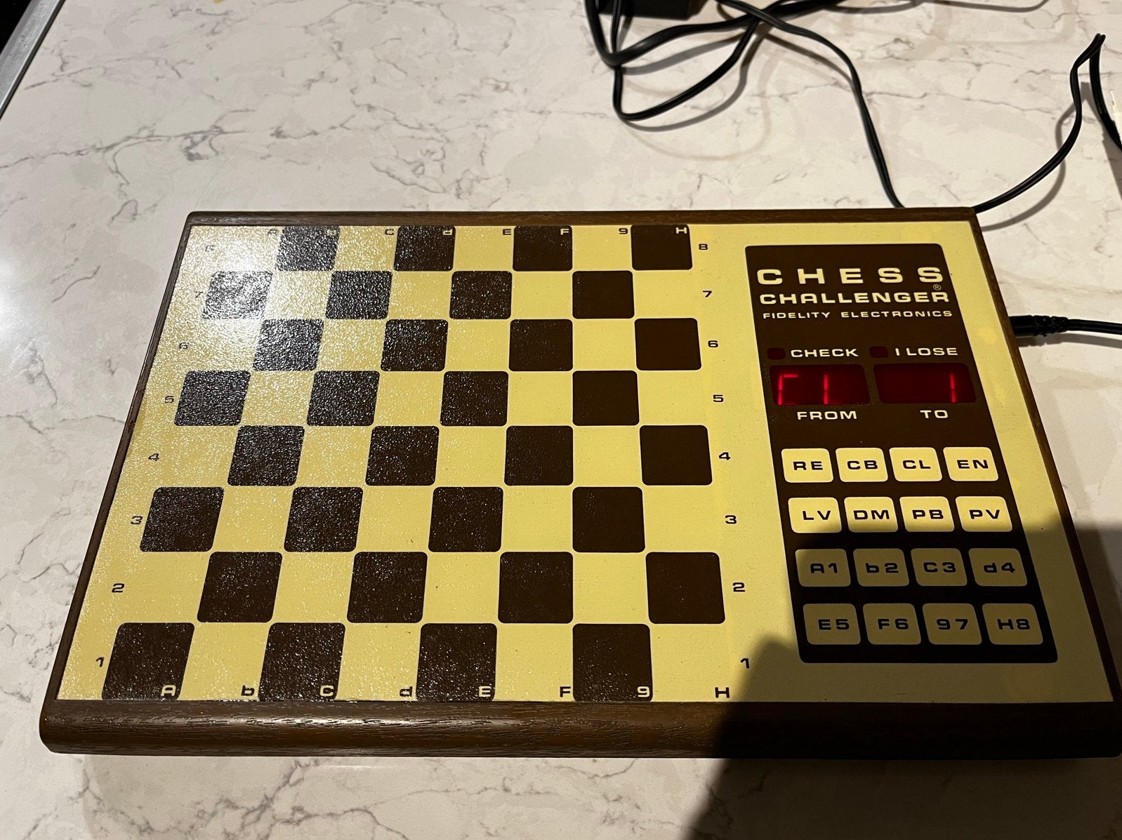 Fidelity Electronics Chess Challenger 7 met handleiding, Een of twee spelers, Ophalen of Verzenden, Gebruikt
