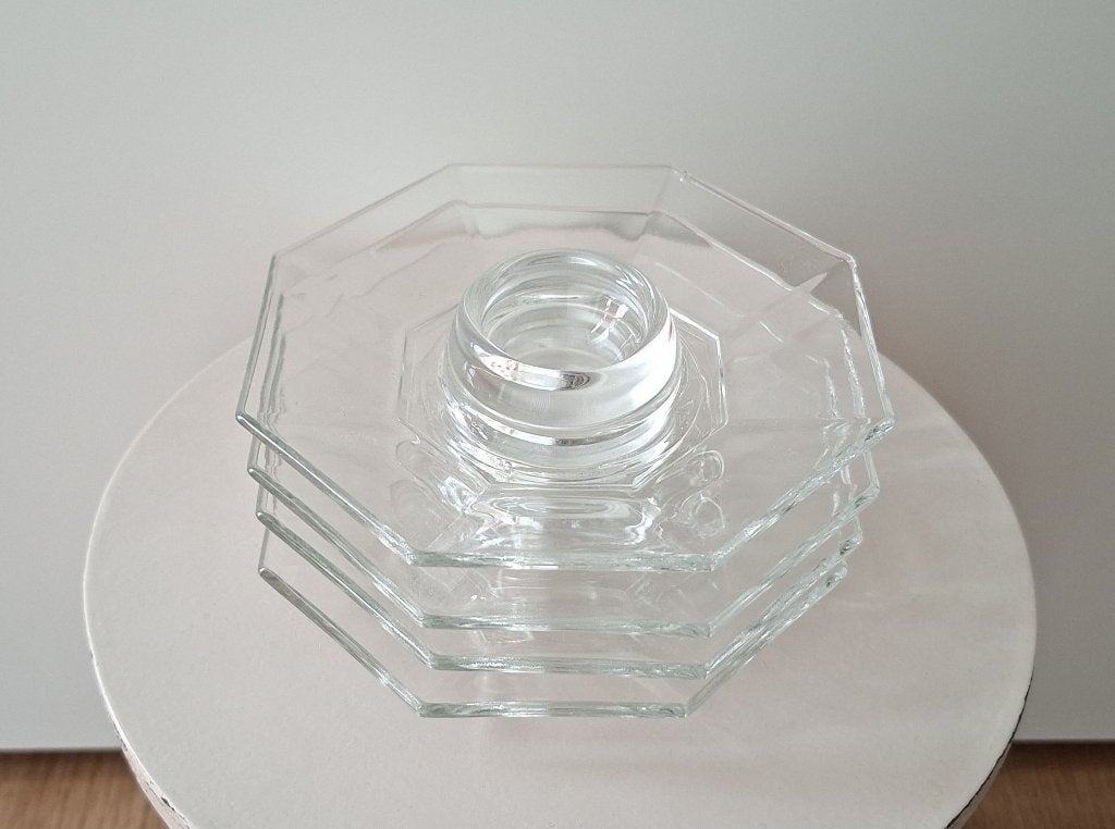 4 stuks vintage Arcoroc Octime eierdopjes, Huis en Inrichting, Keuken | Servies, Overige merken, Overige typen, Ophalen of Verzenden