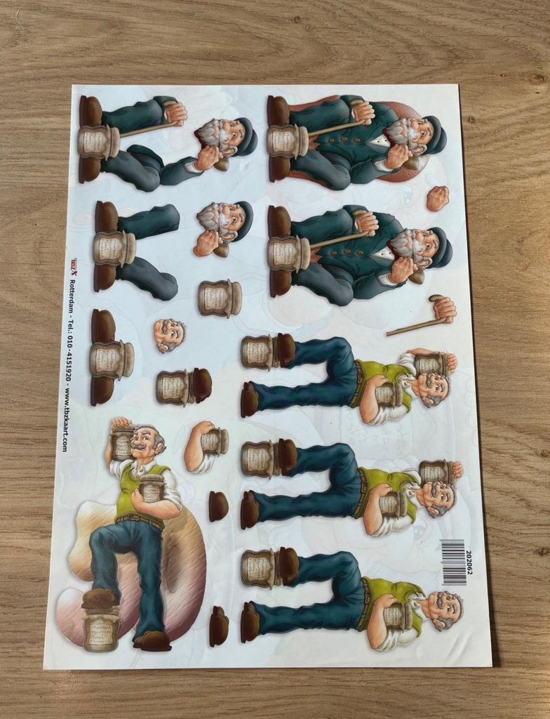 3D knipvel, abraham, Ophalen, Nieuw, Man of Vrouw, Knipvel