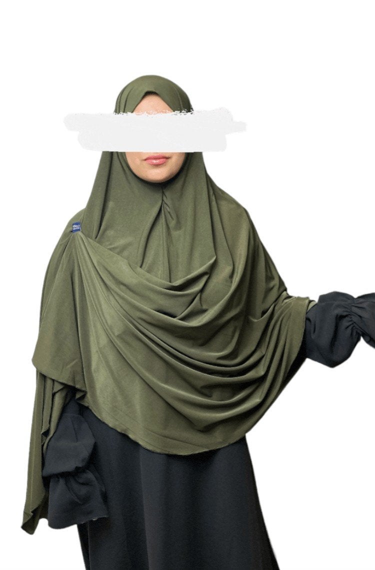 Khaki heup jersey khimaar van Dikrascollection, Dikrascollection, Verzenden, Hoed, Nieuw