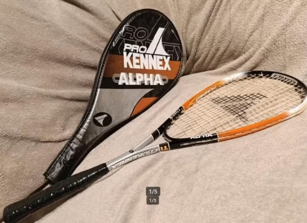Pro kennex alpha ti titanium squashracket, Gebruikt, Met hoes, Ophalen of Verzenden, Racket