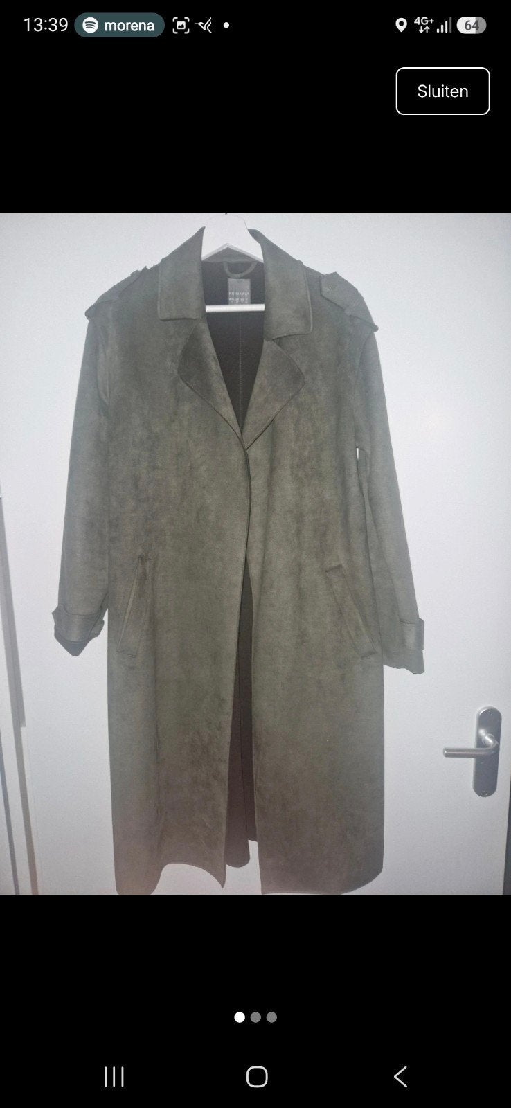 Primark suède look trenchcoat maat 38/40 (M) € 5, Maat 38/40 (M), Primark, Ophalen of Verzenden, Zo goed als nieuw