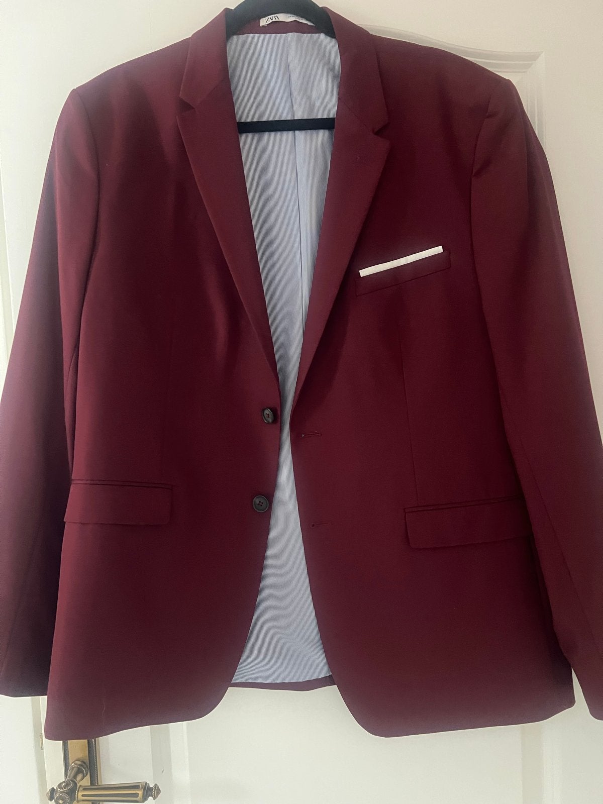 Stijlvol bordeauxrood colbert van Zara, Ophalen, Zo goed als nieuw, Maat 52/54 (L), Rood