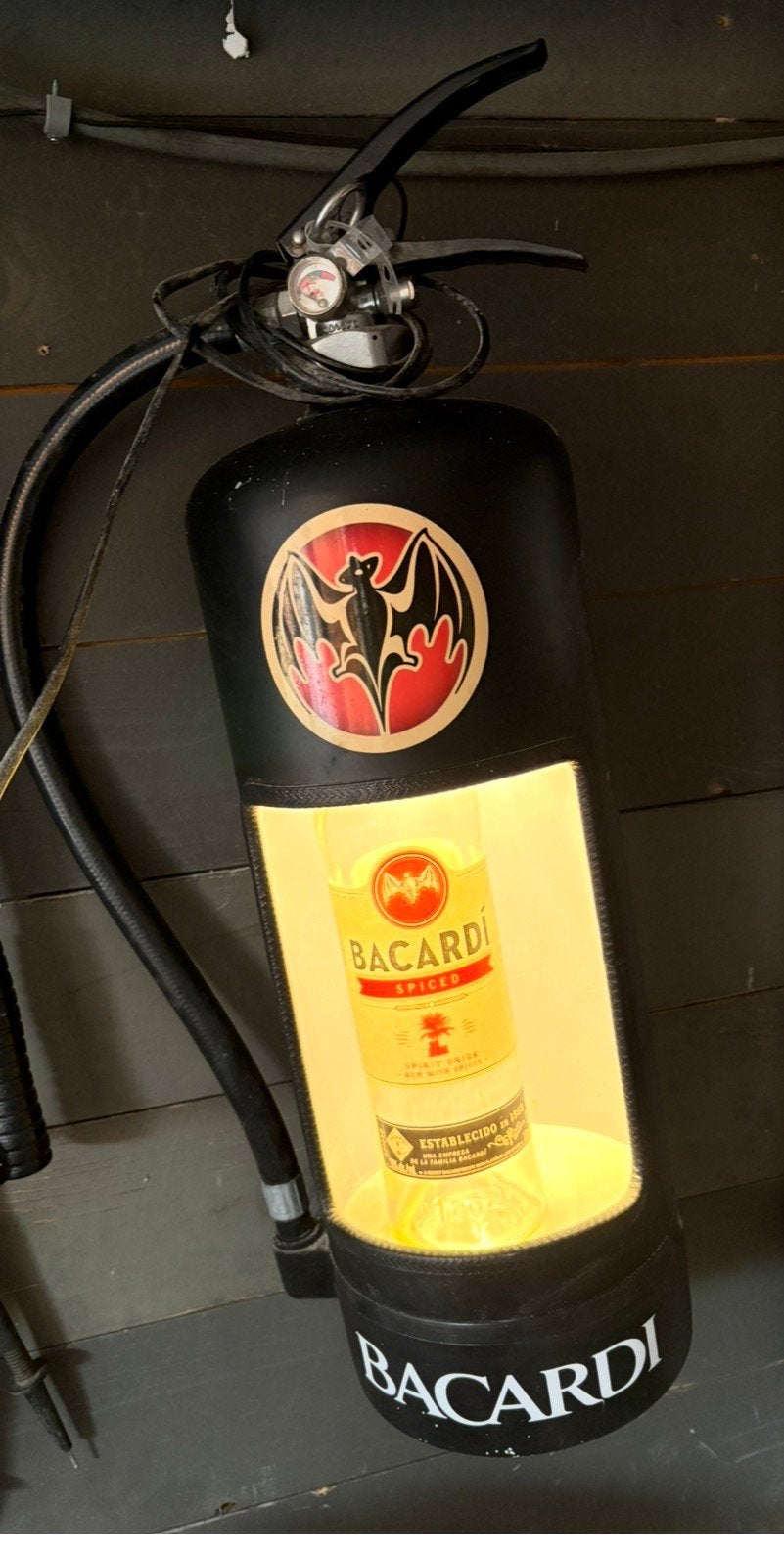 Brandblusser lamp bacardi, Huis en Inrichting, Ophalen of Verzenden, Zo goed als nieuw