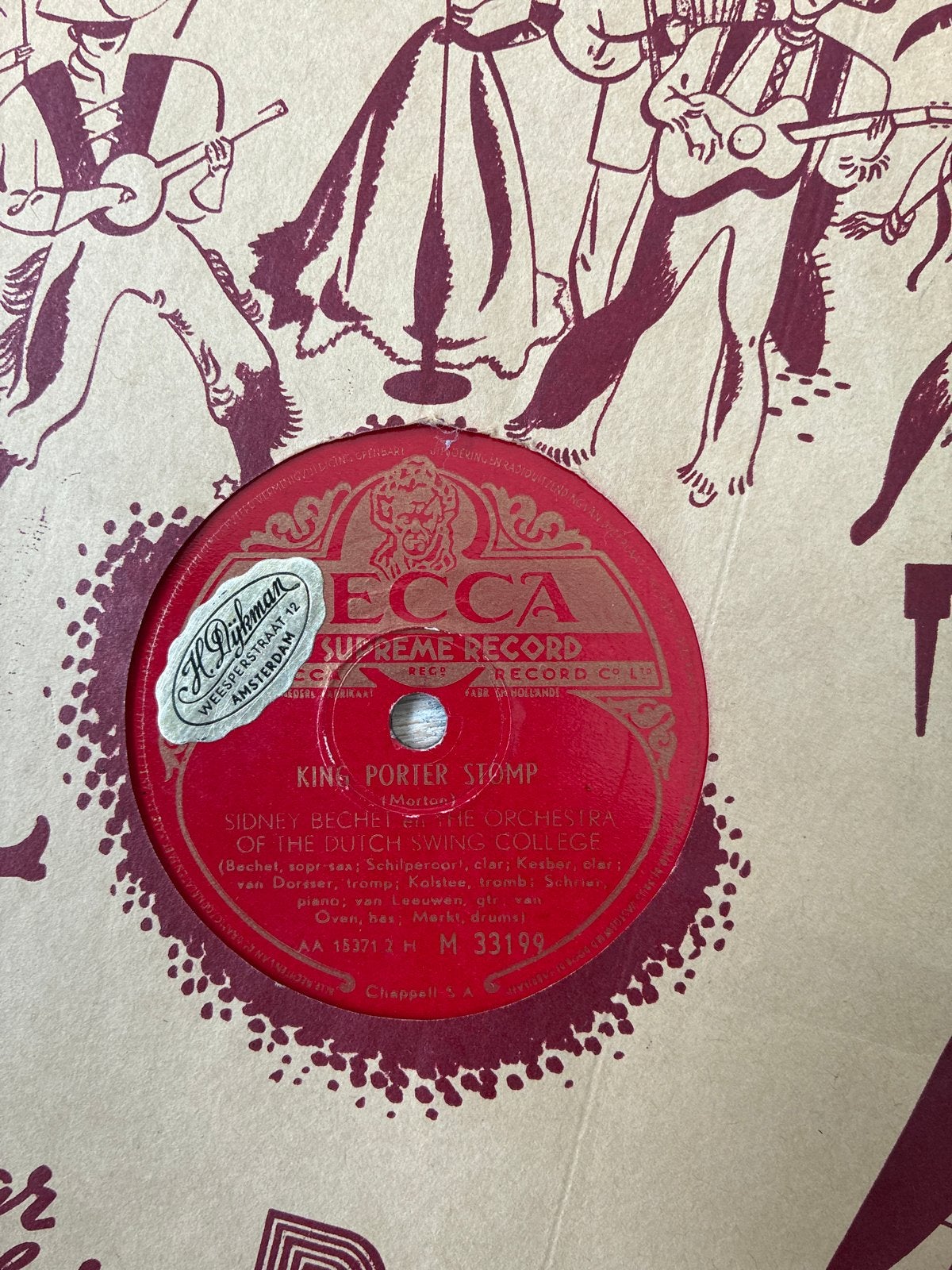 Sidney Bechet & The Dutch Swing College Band - King Porter S, Cd's en Dvd's, Vinyl | Overige Vinyl, Ophalen, Gebruikt, 10 inch
