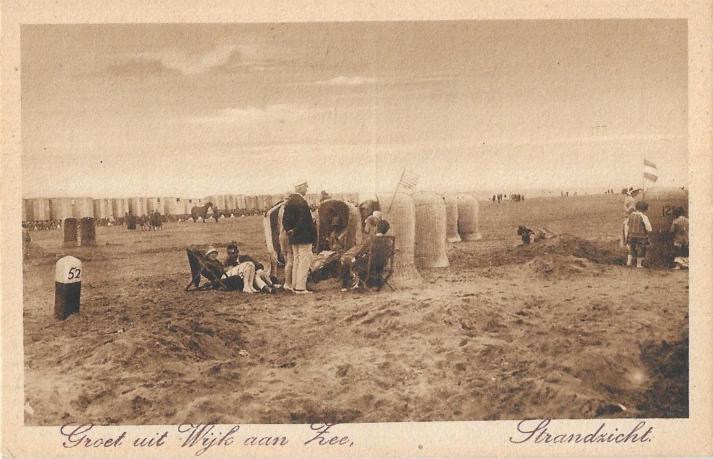 AK Wijk aan Zee - Strandzicht, Verzenden, 1920 tot 1940, Ongelopen, Noord-Holland