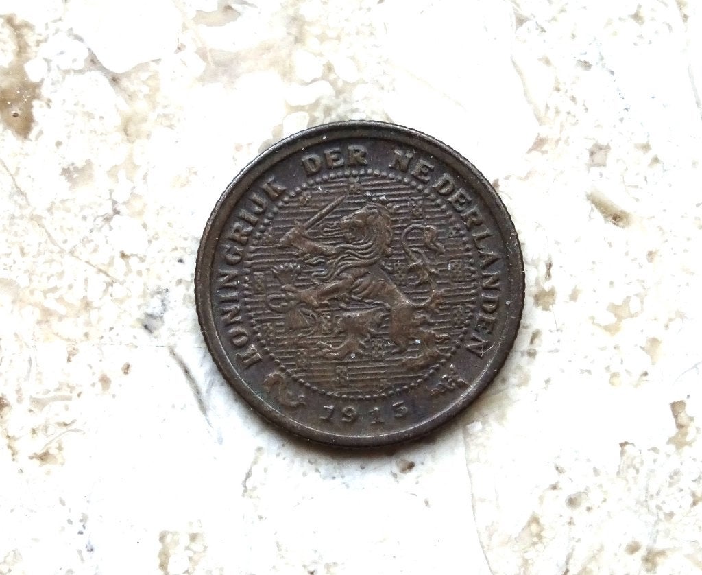1/2 cent 1915, Postzegels en Munten, Verzenden, Koningin Wilhelmina, Overige waardes, Losse munt