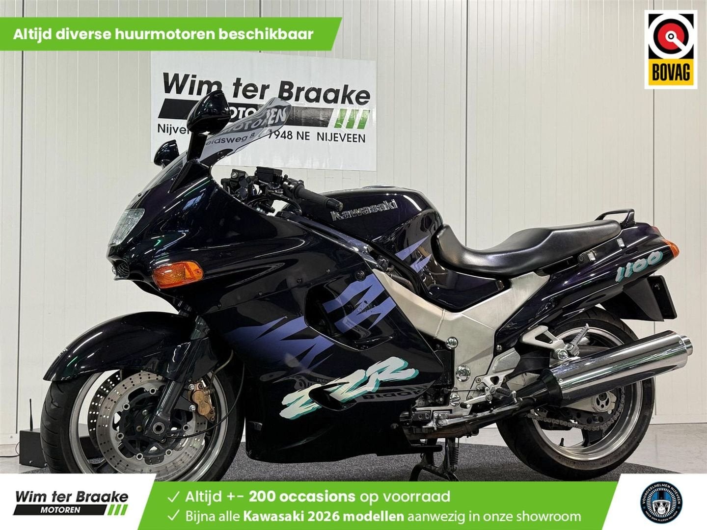 KAWASAKI ZZR 1100 (bj 1994), Motoren, Motoren | Kawasaki, 4 cilinders, Motorrijbewijs A, Bedrijf, Onbekend