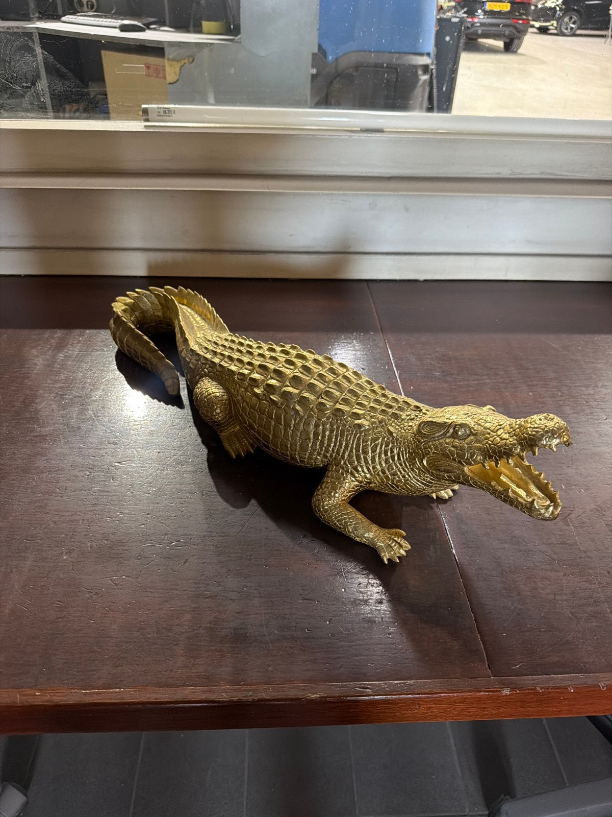 Gouden Krokodil Beeldje - Decoratief en Uniek, Ophalen