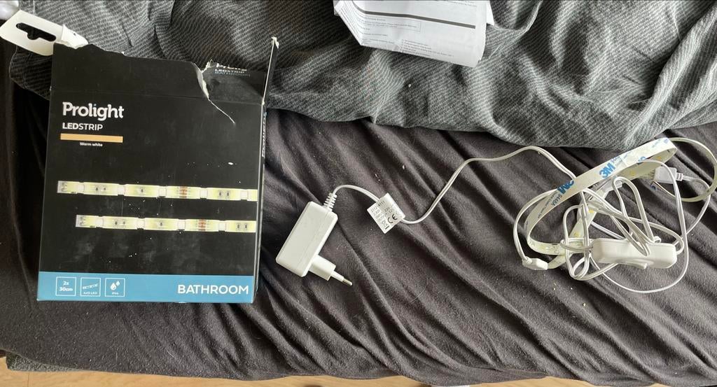 Prolight LEDstrip Warm Wit - Badkamer (2x 30cm), Ophalen, Nieuw