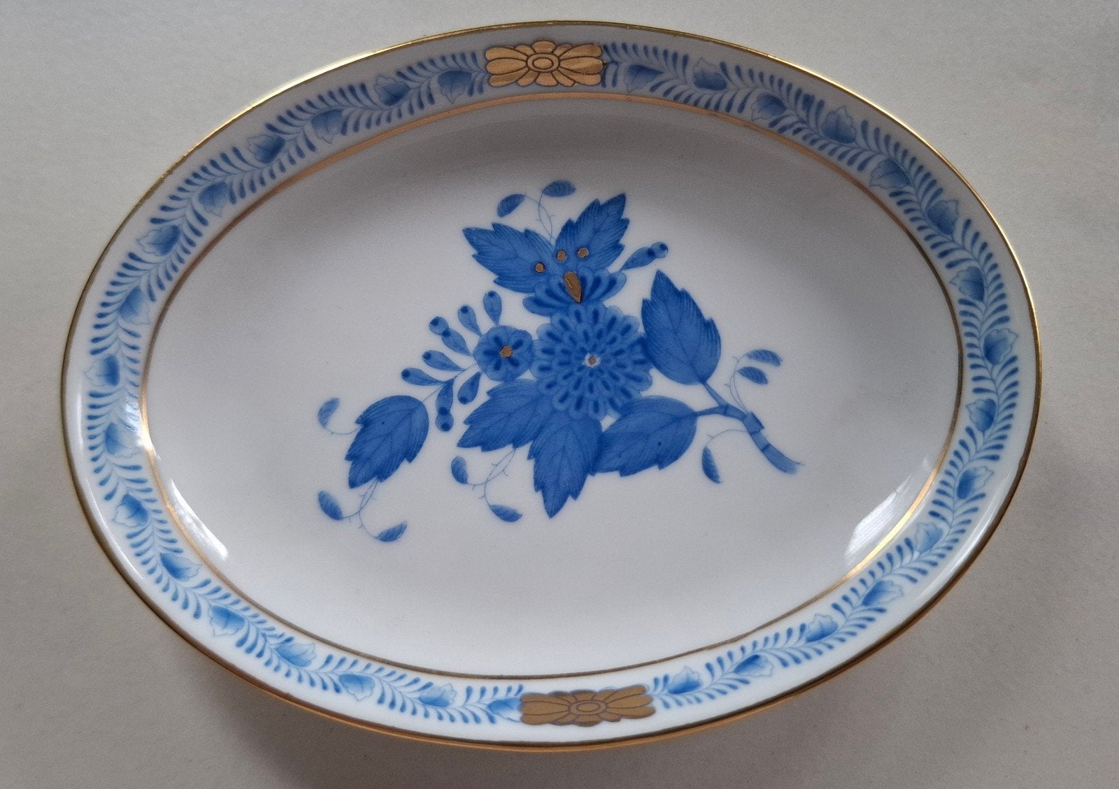 Herend Hungary Apponyi blauw, gaaf en onbeschadigd, Ophalen of Verzenden