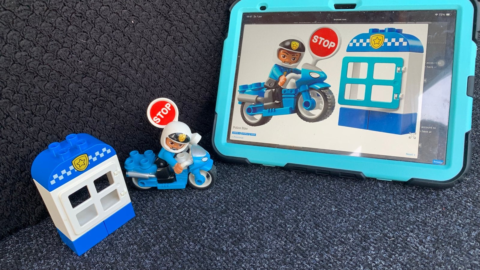 LEGO Duplo Politie Motor en Politiebureau 10900-1, Kinderen en Baby's, Speelgoed | Duplo en Lego, Ophalen of Verzenden, Zo goed als nieuw