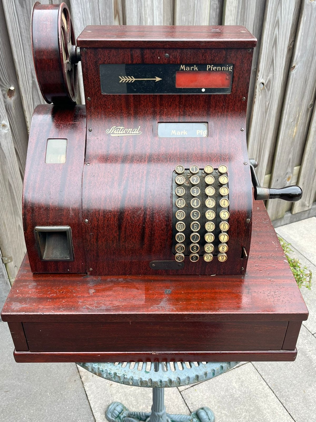 Prachtige antieke oude kassa (1930) National, Antiek en Kunst, Ophalen