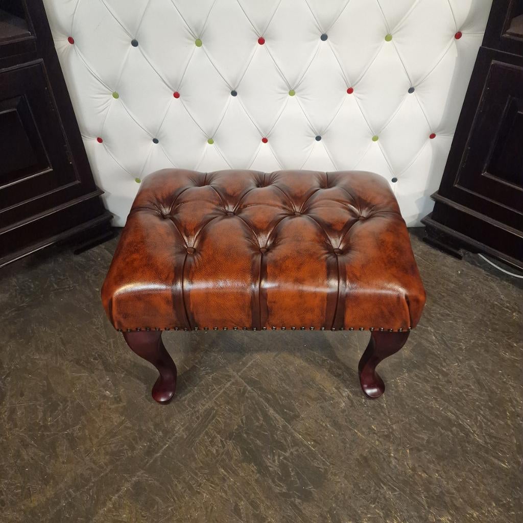 Chesterfield King hocker antiek goud | Nieuw!, Ophalen, Klassiek, Nieuw, Rechthoekig