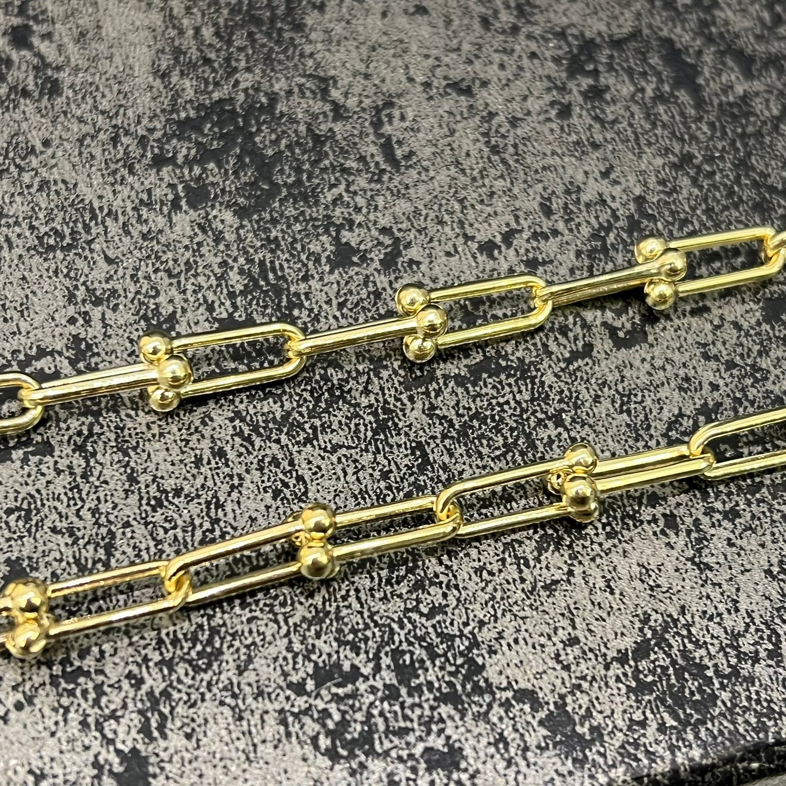 14k gouden ketting prachtig schakel collier, Ophalen of Verzenden