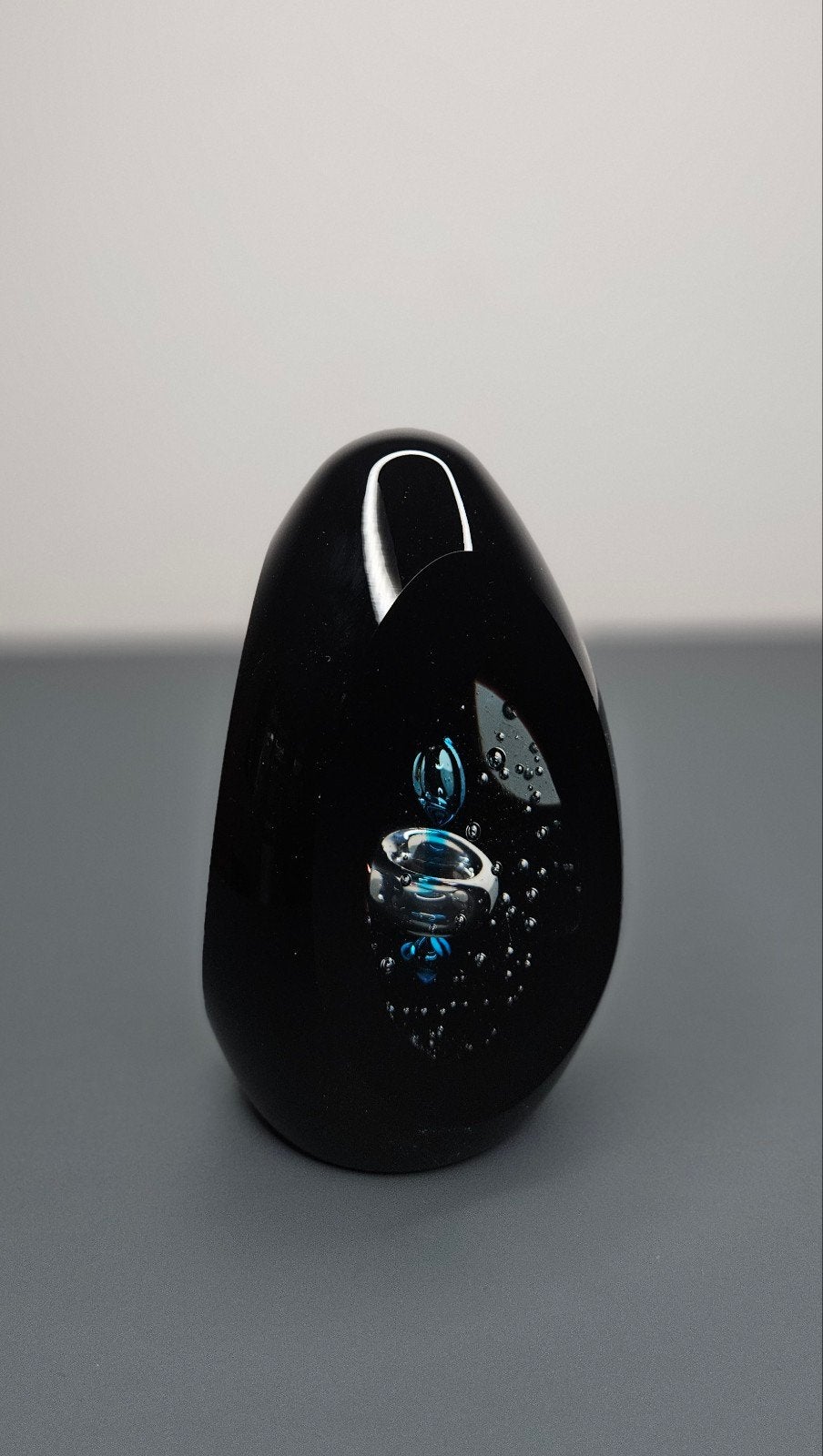 Decorative object Egg „Dark Laguna“ H.14cm
