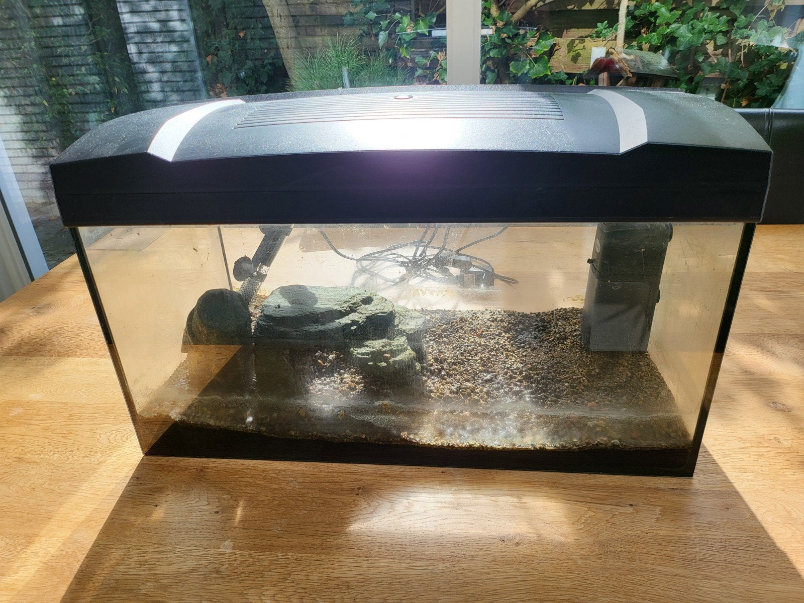 Aquaium met pomp en verwarming, Ophalen, Verwarming, Gebruikt, Leeg aquarium