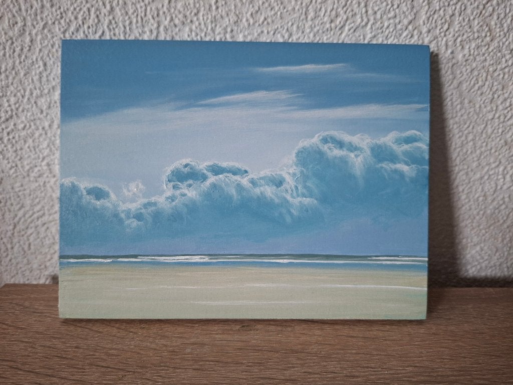 Zeegezicht olieverf 15x20cms, Ophalen