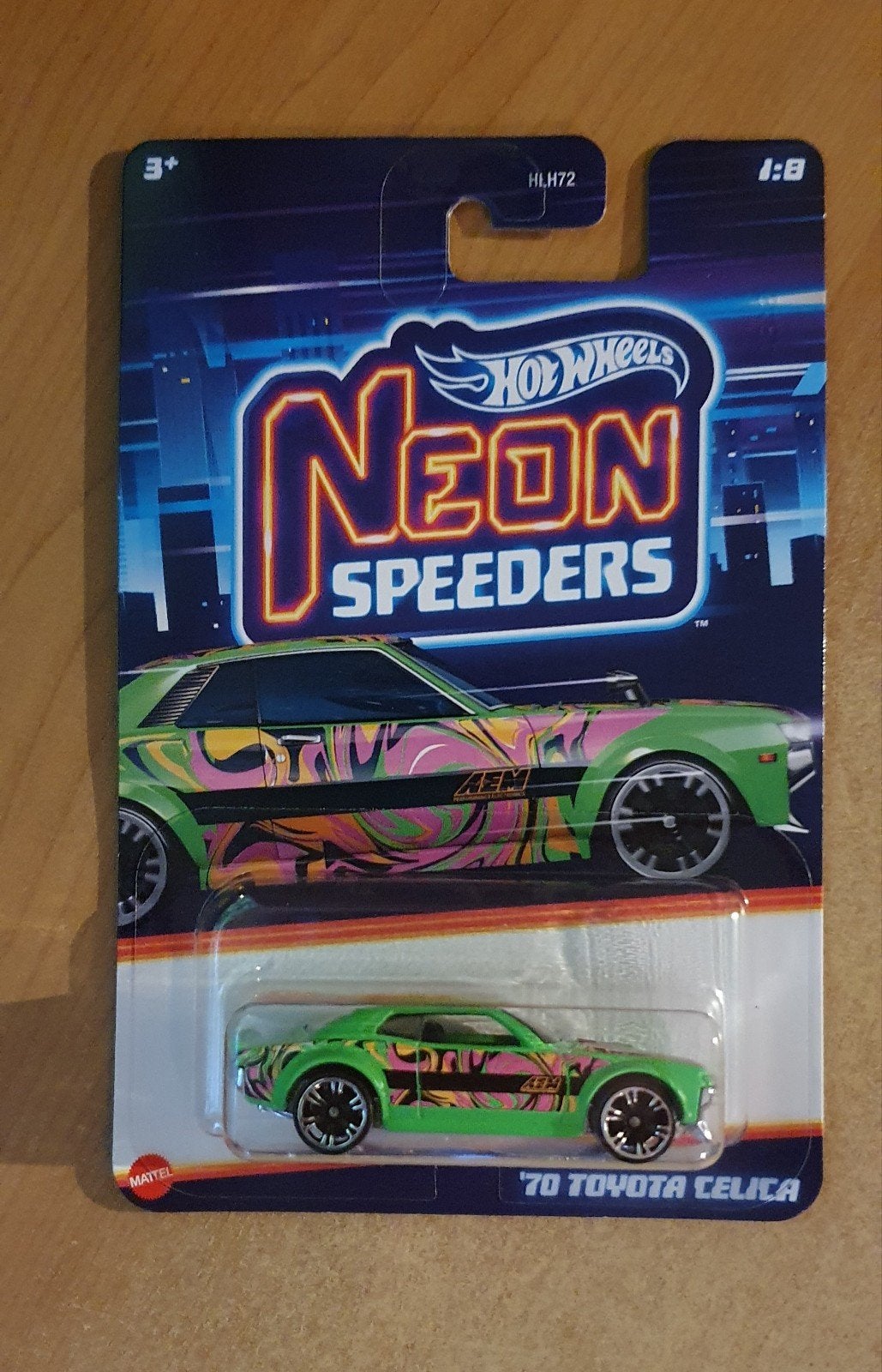 Hot Wheels '70 Toyota Celica Neon Speeders, Hobby en Vrije tijd, Modelauto's | Overige schalen, Ophalen of Verzenden, Nieuw, Auto