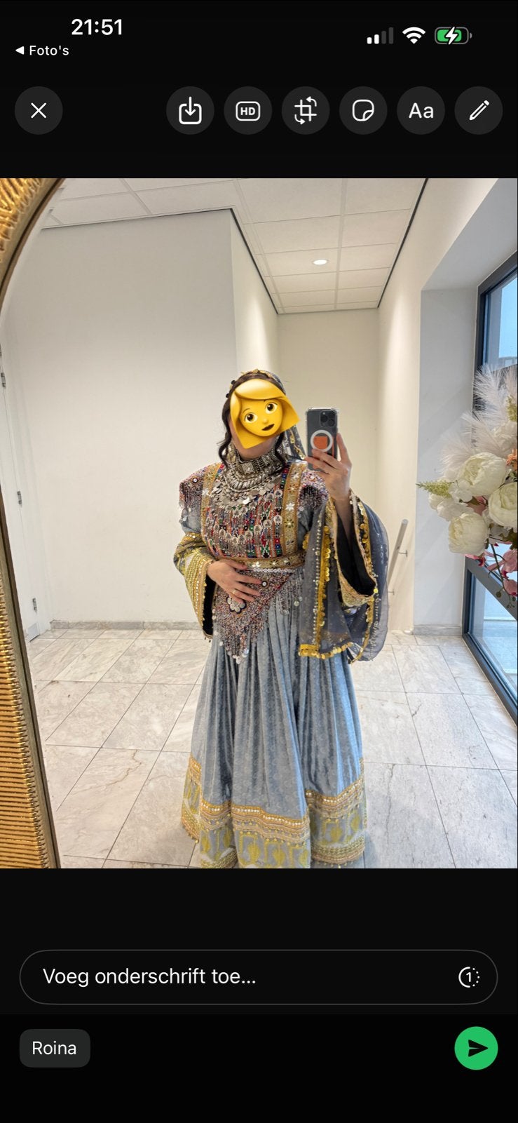 Traditionele Afghaanse jurk - Prachtig en Uniek, Kleding | Dames, Maat 38/40 (M), Galajurk, Ophalen of Verzenden, Zo goed als nieuw