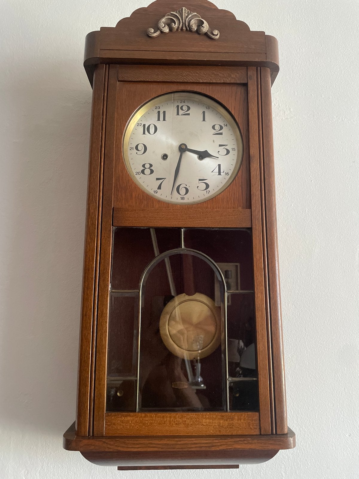 Antieke Parzival-Gong Wandklok - Prachtig Houten Design, Ophalen