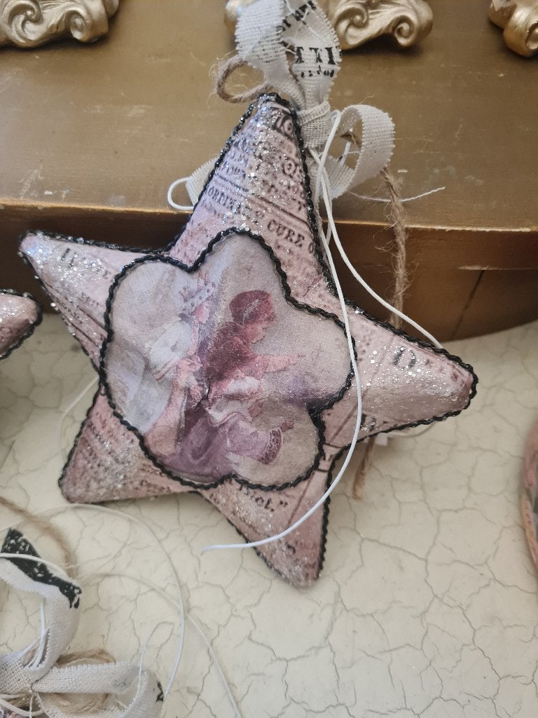Nostalgische papier mache kerstbal p/st 2.95, Heikant 21 Kaatsheuvel, Belle Vieille Brocante, Nieuw, Ophalen of Verzenden