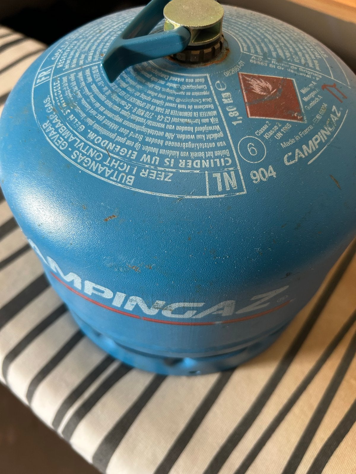 Campingaz gasfles 904, Caravans en Kamperen, Ophalen, Gebruikt