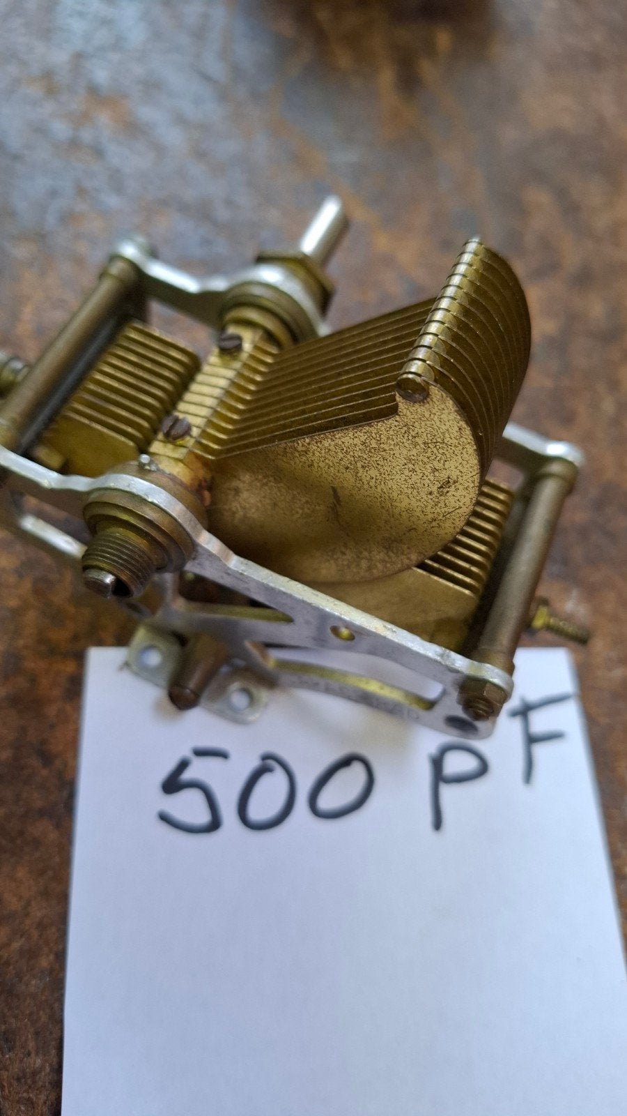 Variabele Condensator 500 pF, Hobby en Vrije tijd, Ophalen of Verzenden, Gebruikt
