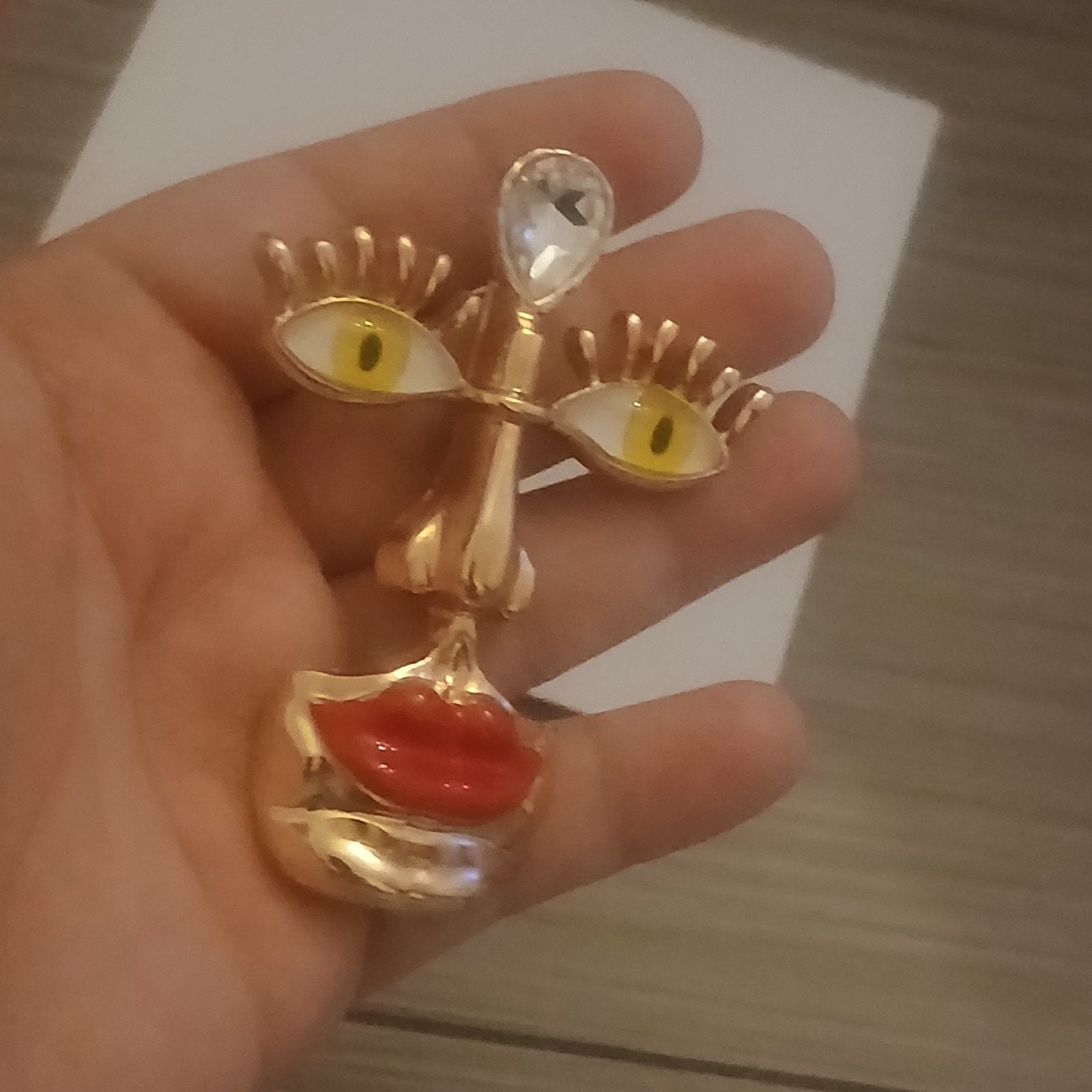 Nieuwe Abstracte Gezicht Broche - Kunstzinnig Design, Ophalen of Verzenden, Nieuw