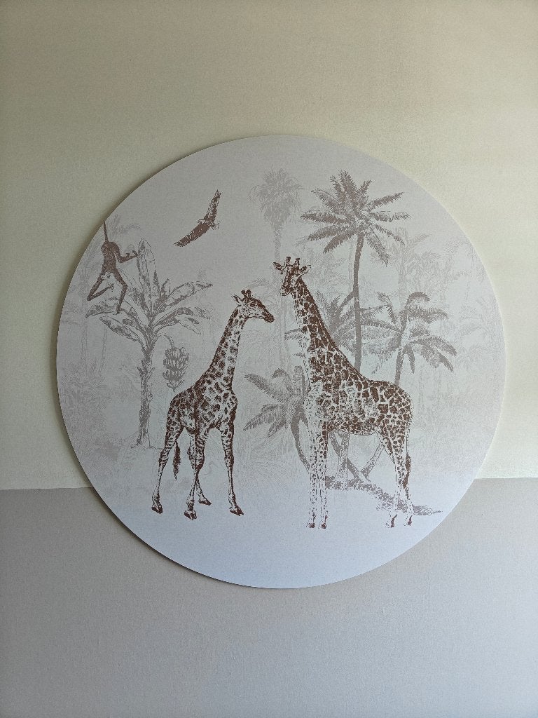 Muurcirkel, Ophalen, 90 cm, Zo goed als nieuw, Bruin