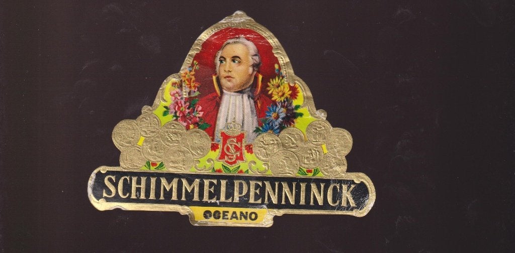 sigarenband - etiket - SCHIMMELPENNINCK, Ophalen of Verzenden, Gebruikt, Sigarenbandjes