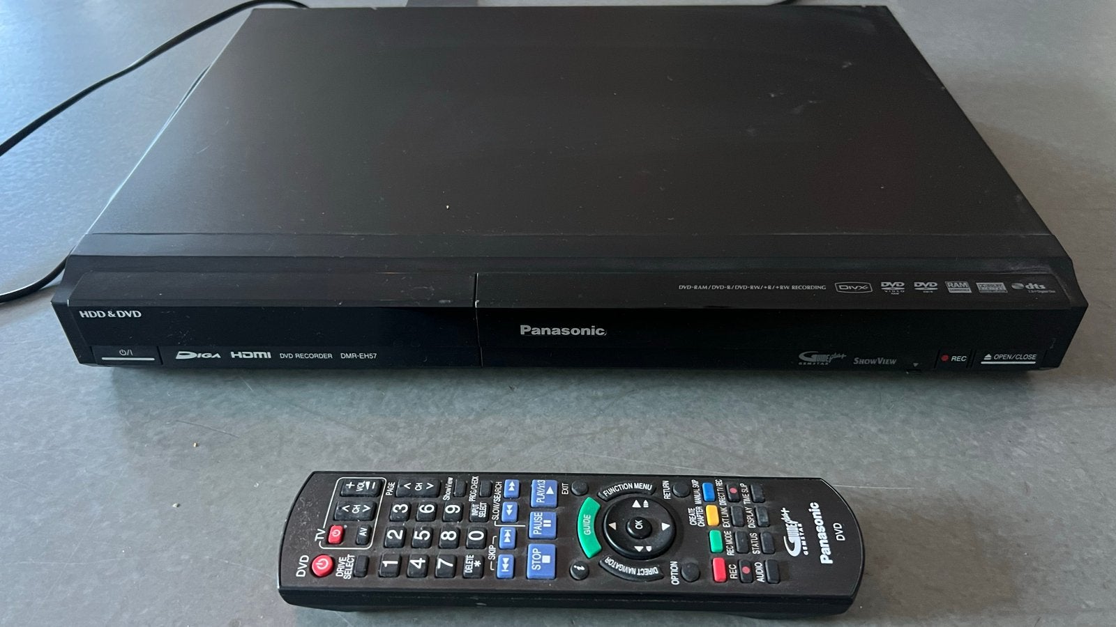 Panasonic DMR-EH57 DVD Recorder met HDD en afstandsbediening, Audio, Tv en Foto, Ophalen, Gebruikt, Panasonic, Met harddisk