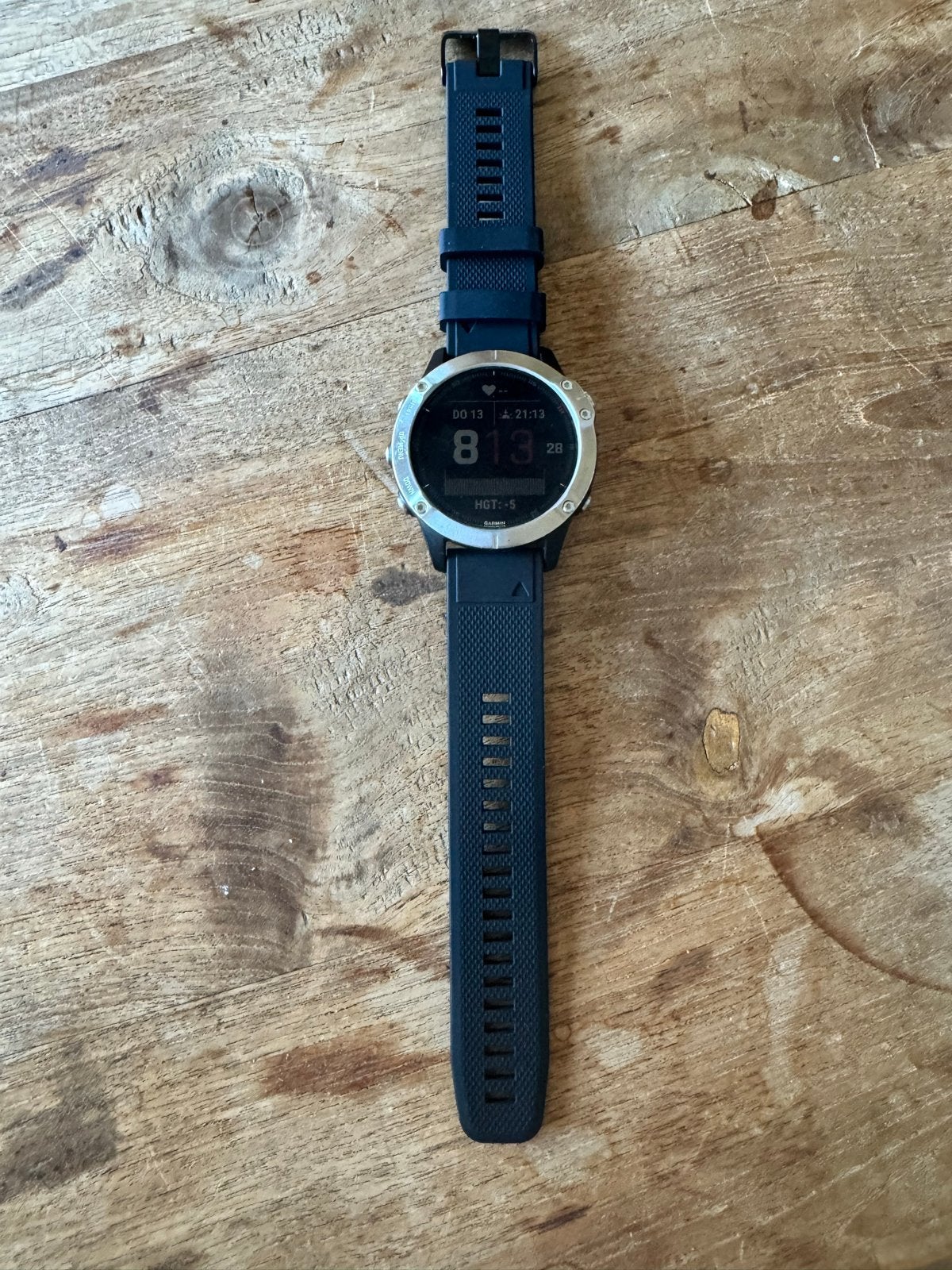 Garmin Fenix 6 47 mm – zeer nette staat – nieuw bandje, Gebruikt, Zwart, Ophalen of Verzenden, Waterdicht