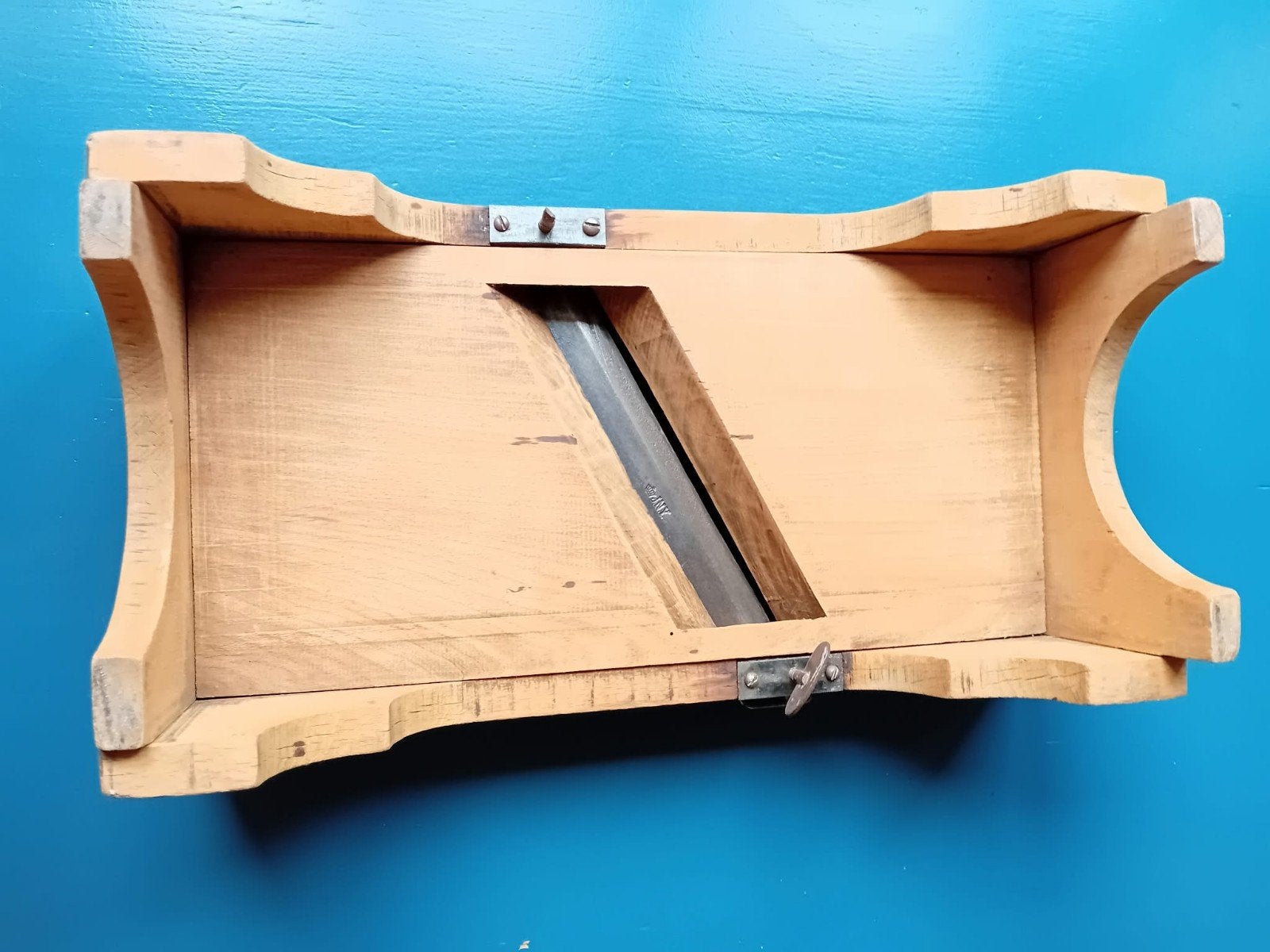 Vintage houten mandoline snijder, Ophalen of Verzenden