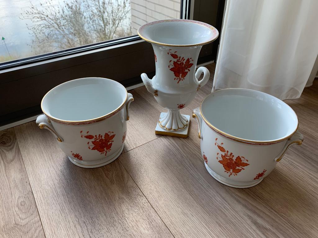 Te koop 3-delige set, Ophalen, Gebruikt, Rond, Aardewerk