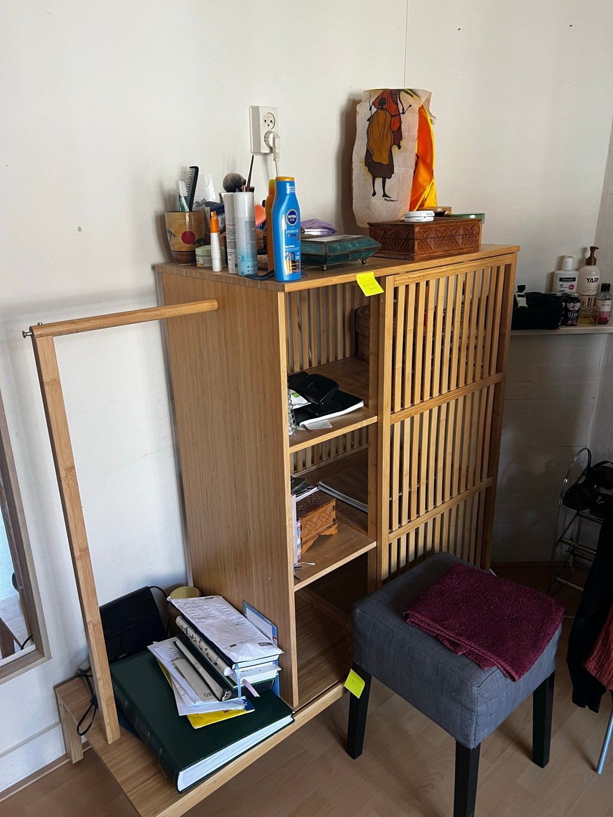 Ikea bamboe kast, Ophalen of Verzenden, Gebruikt