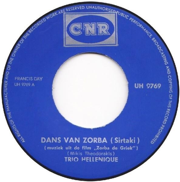 Trio Hellenique - Dans van Zorba (Sirtaki) Single, Ophalen of Verzenden, Gebruikt, Nederlandstalig, Single