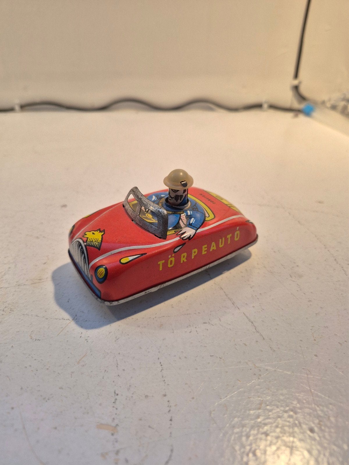 Vintage Törpeautó blikken speelgoedauto met opwindmechanisme, Antiek en Kunst, Ophalen of Verzenden