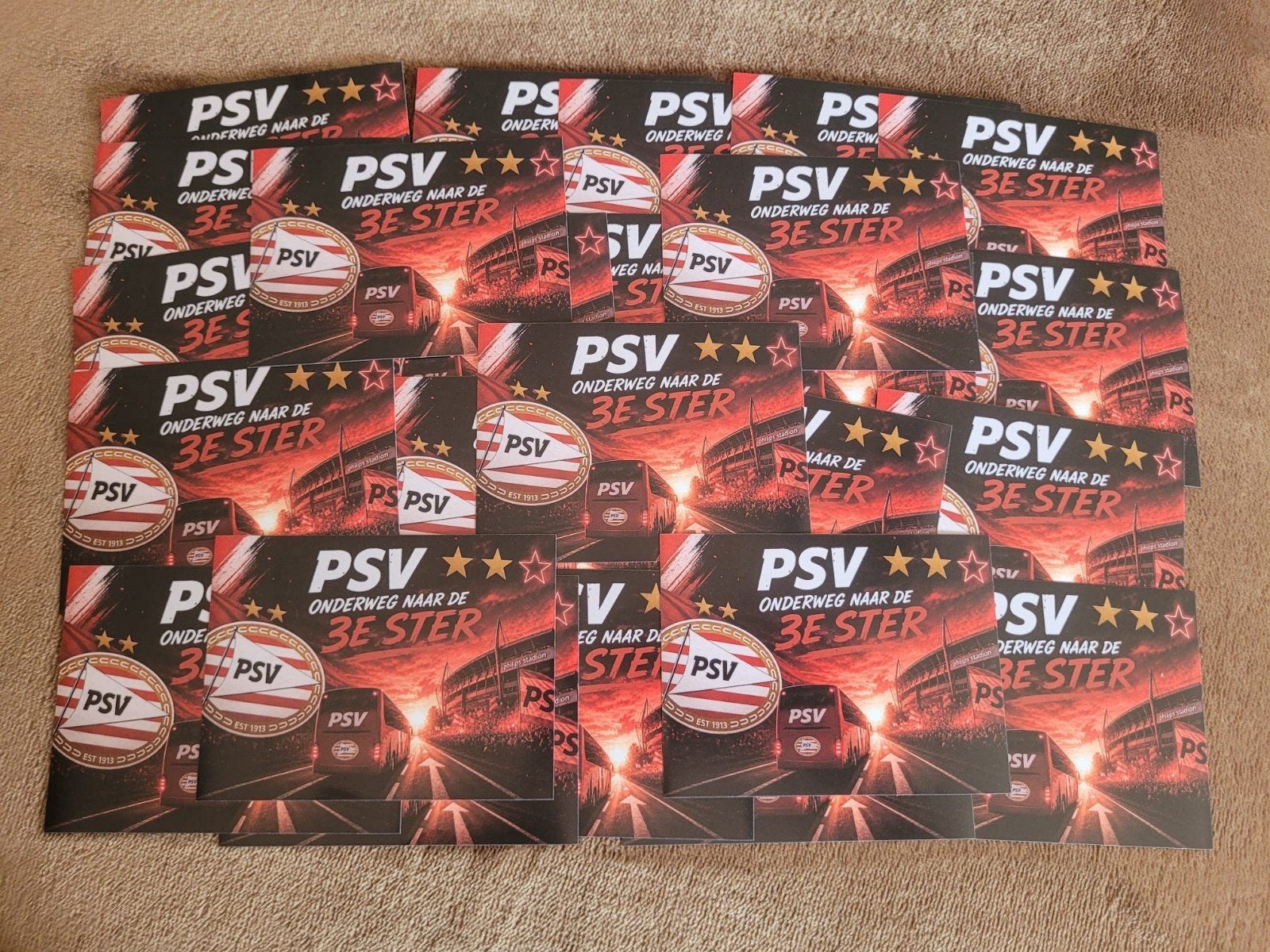 PSV Onderweg naar de 3e ster stickers, Ophalen of Verzenden, Overige typen