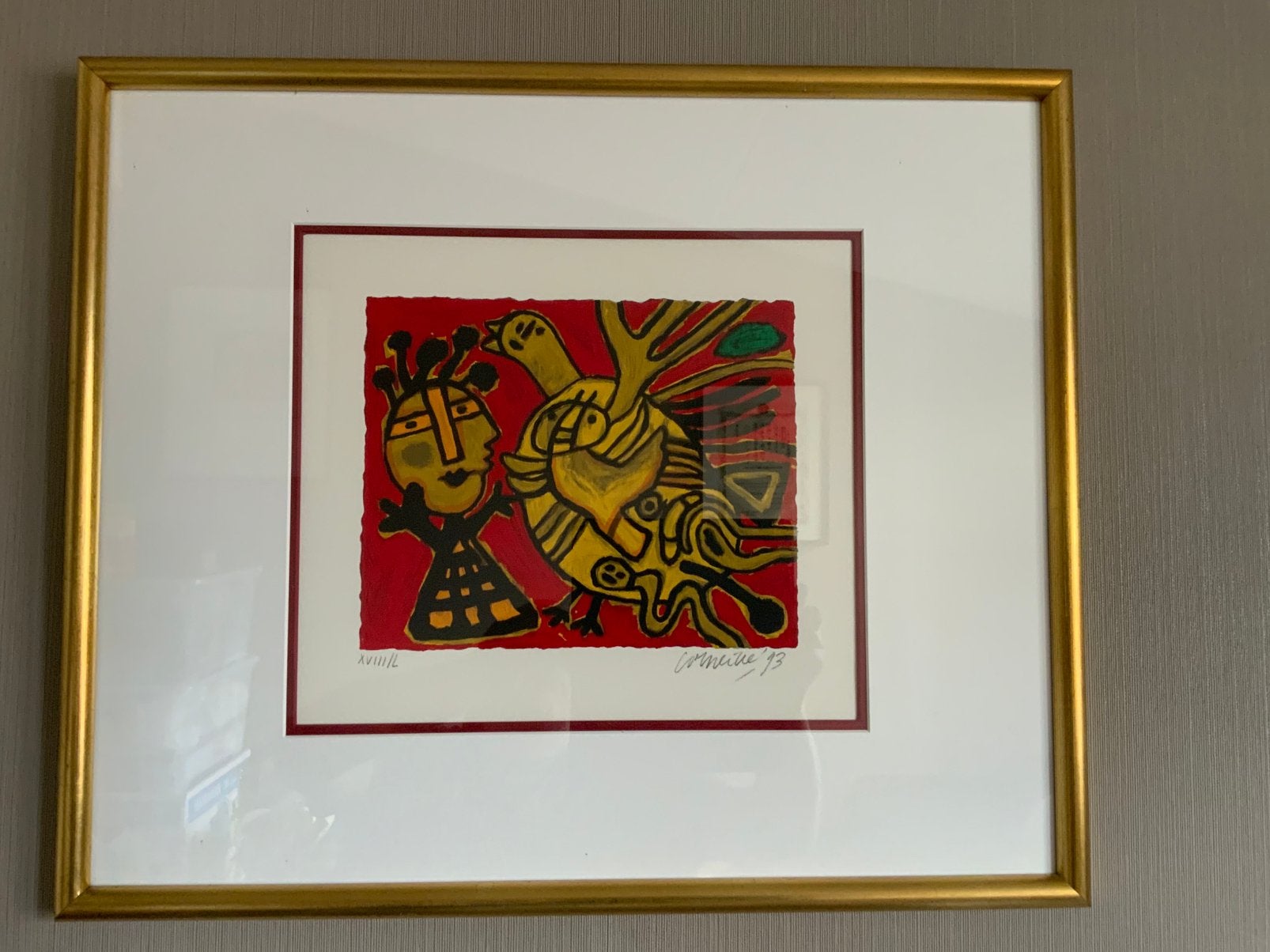 Zeefdruk Corneille, Antiek en Kunst, Kunst | Litho's en Zeefdrukken, Ophalen