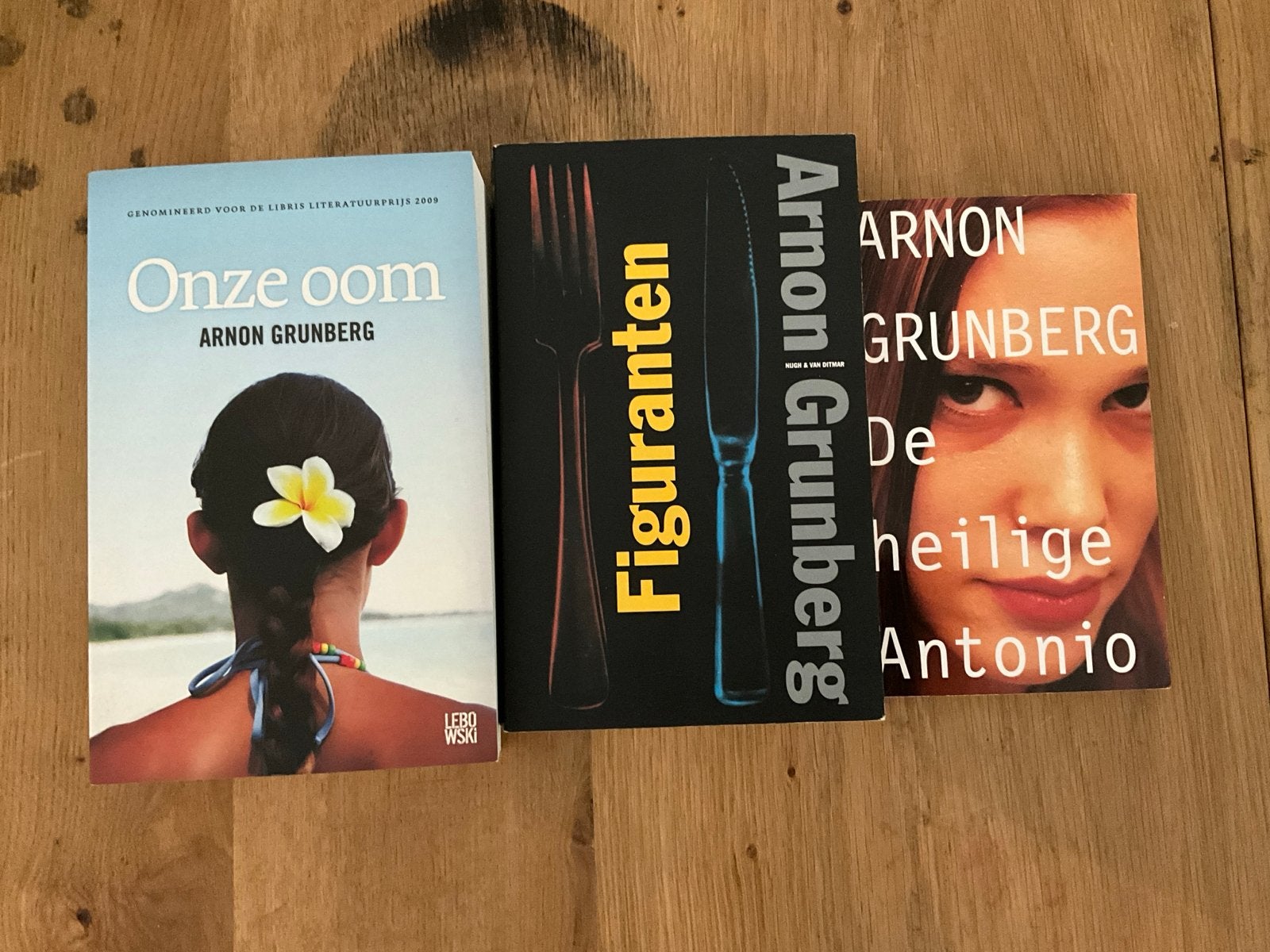 Arnon Grunberg Boeken: Onze oom, Figuranten, De heilige Anto, Ophalen of Verzenden, Gelezen, Nederland
