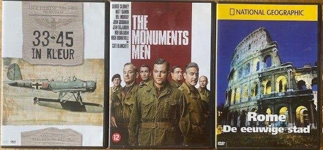 DVD geschiedenis | Monuments Men, 33-45 in Kleur & Rome, Cd's en Dvd's, Dvd's | Documentaire en Educatief, Zo goed als nieuw, Politiek of Geschiedenis