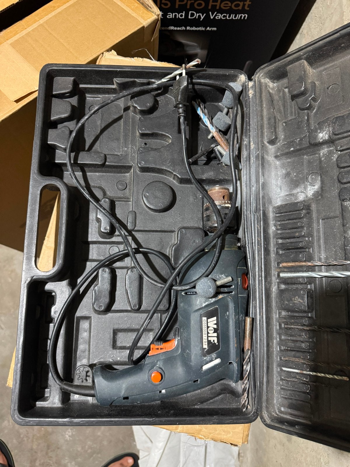 Boormachine, Gebruikt, Klopboormechanisme, 400 tot 600 watt, Ophalen