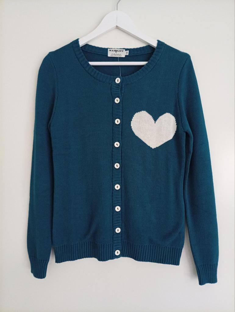 Margot MWM vest petrol maat M nieuw!, Kleding | Dames, Truien en Vesten, Maat 38/40 (M), Nieuw, Ophalen of Verzenden, Margot MWM